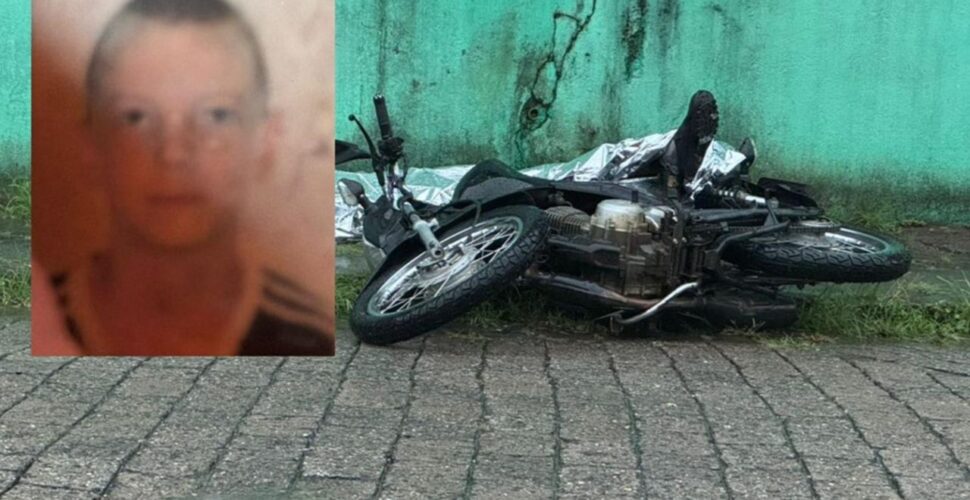 Motociclista é atingido por fio de alta tensão durante temporal e morre