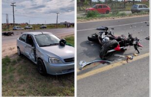 Motociclista morre após colisão com carro em rodovia de Jaguaruna