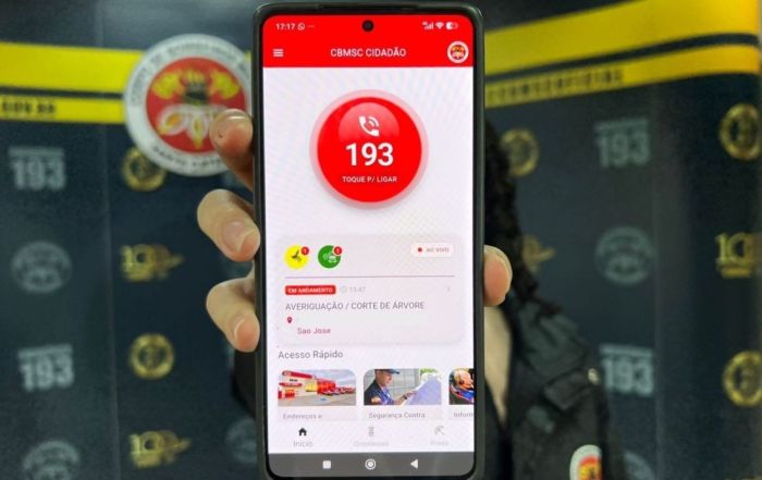 Corpo de bombeiros de SC passa a receber chamados do 193 por aplicativo