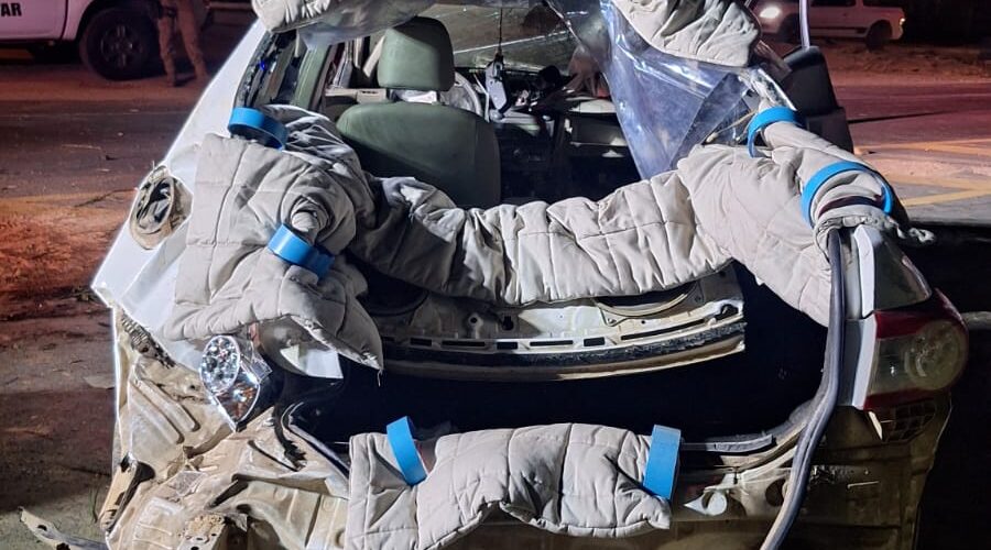 Saída de pista deixa motorista ferido na SC-370 em Braço do Norte