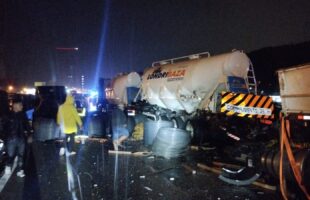 Grave acidente interdita totalmente a BR-101 em Itapema