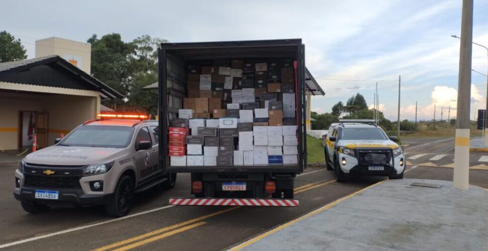 Carga ilegal de vinhos argentinos é apreendida na SC-114, em Lages