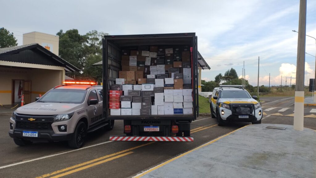 Carga ilegal de vinhos argentinos é apreendida na SC-114, em Lages