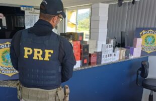 Carga de perfumes importados sem nota é apreendida na BR-101 em Joinville