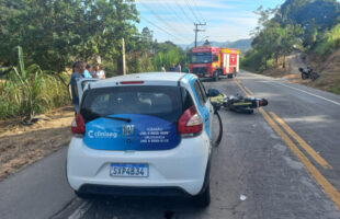 Motociclista fica em estado grave após colisão com carro em Armazém