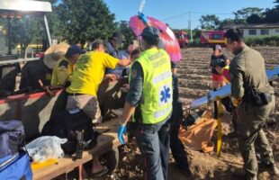 Trabalhadora fica gravemente ferida após acidente com máquina agrícola em Içara