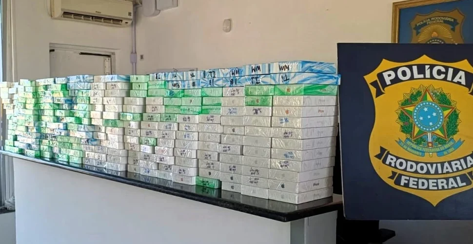 PRF apreende carga milionária de eletrônicos ilegais na BR-101