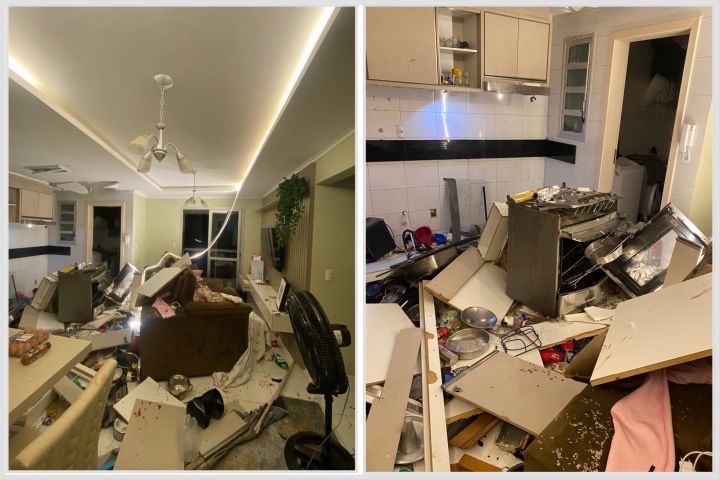 Explosão de gás atinge apartamento e fere mulher em Içara