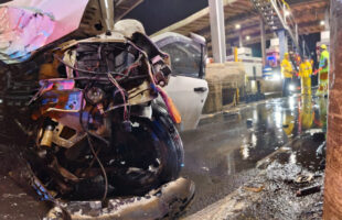 Colisão violenta em pedágio mata duas mulheres na BR-101 em SC