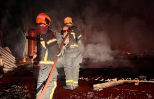 Incêndio consome residência de 40 metros quadrados em Orleans