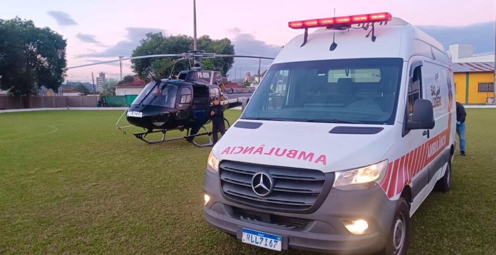 Saer e Samu Aeromédico transferem paciente de São Ludgero a hospital em Tubarão