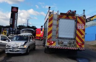 Colisão entre veículos deixa quatro feridos em Lages