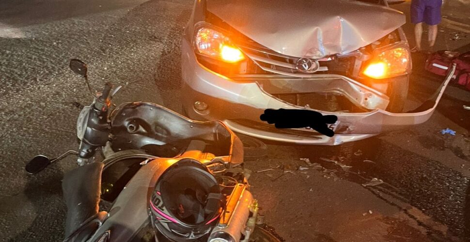Dois acidentes com motos deixam feridos na SC-108 em Orleans