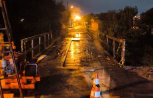 Ponte interditada pega fogo pela segunda vez em menos de 12 horas em Criciúma