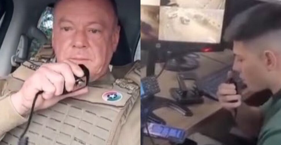 Filho emociona subtenente em último plantão na PMSC com mensagem pelo rádio da viatura