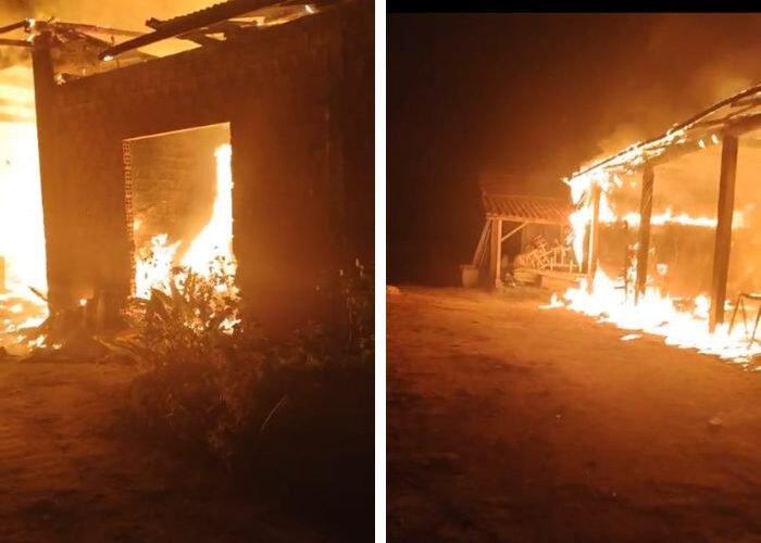 Incêndio consome 200 m² de marcenaria em comunidade de Tubarão