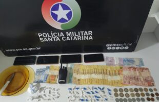 Polícia Militar prende casal por tráfico e associação ao tráfico em Orleans