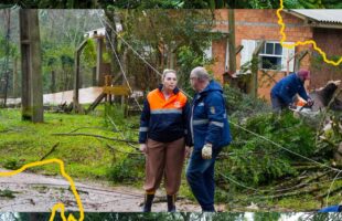Forte temporal atinge o RS com ventos de mais de 70 km/h e granizo