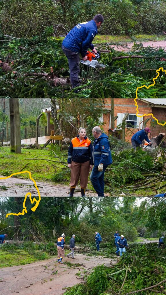 Forte temporal atinge o RS com ventos de mais de 70 km/h e granizo
