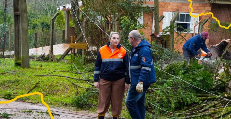 Forte temporal atinge o RS com ventos de mais de 70 km/h e granizo