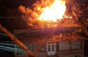 Incêndio atinge casarão histórico conhecido como “Casa da Xuxa” em Indaial