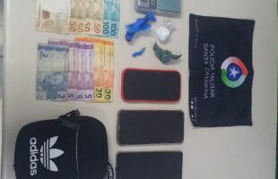 Operação da PM termina com dois presos por tráfico de drogas em Orleans