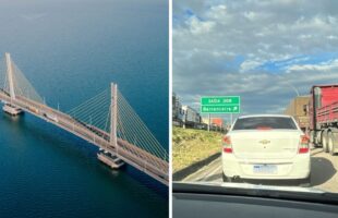 Interdição da Ponte Anita Garibaldi chega ao quinto dia e provoca filas na BR-101 em Laguna