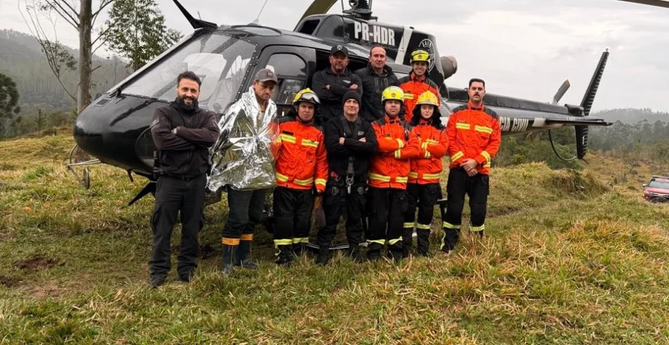 Pai improvisa sinalização para helicóptero e ajuda a salvar filho ferido por motosserra em Rio Fortuna