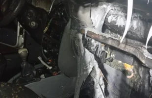 Moradores controlam incêndio que atingiu carro em Sombrio