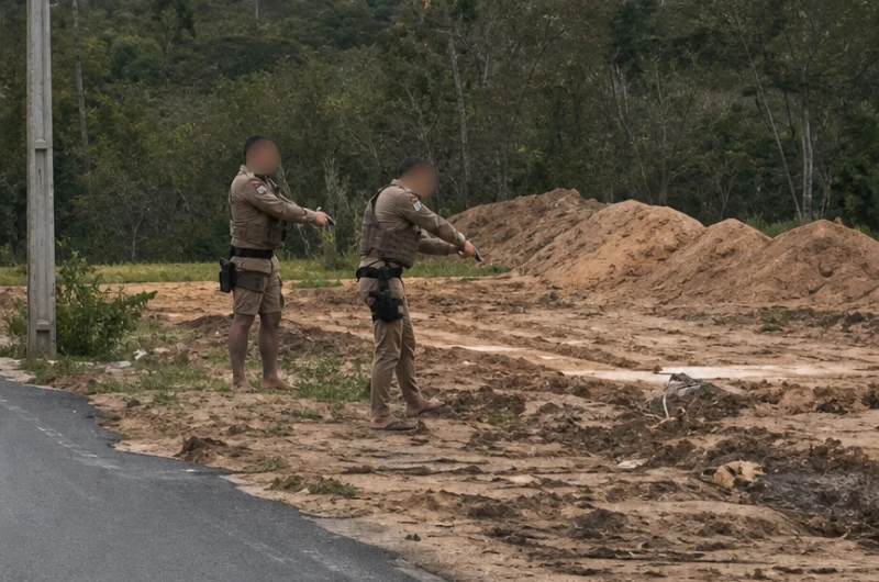 Motociclista foge da PM e acaba caindo em valo durante perseguição em Treze de Maio