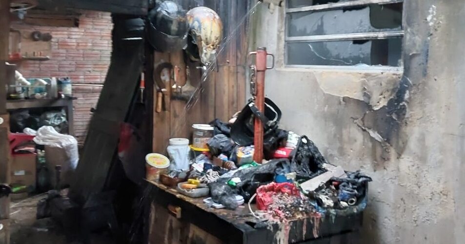 Incêndio danifica residência após vazamento em botijão de gás em Içara