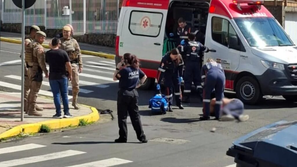 Homem é baleado após avançar contra policial durante ocorrência em Lages