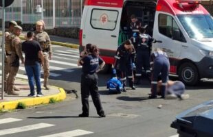 Homem é baleado após avançar contra policial durante ocorrência em Lages