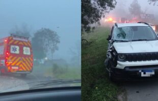 Irmãos de 7 e 14 anos morrem atropelados na BR-470, em Pouso Redondo