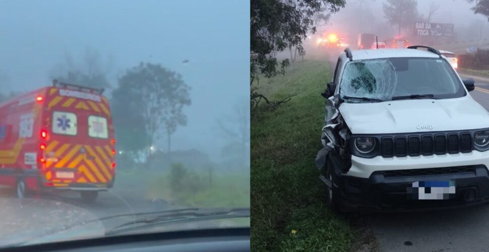 Irmãos de 7 e 14 anos morrem atropelados na BR-470, em Pouso Redondo