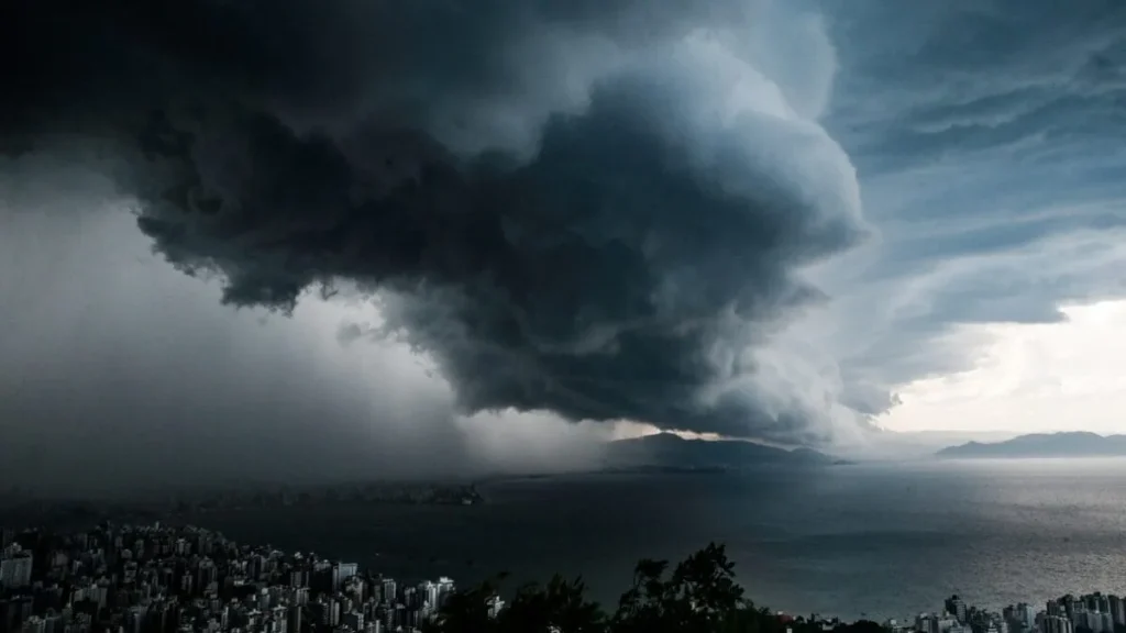 Defesa Civil alerta para temporais, granizo e chuva intensa em Santa Catarina
