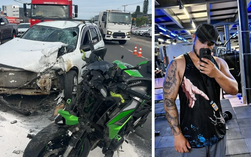 Jovem morre após colisão frontal entre carro e moto em Içara