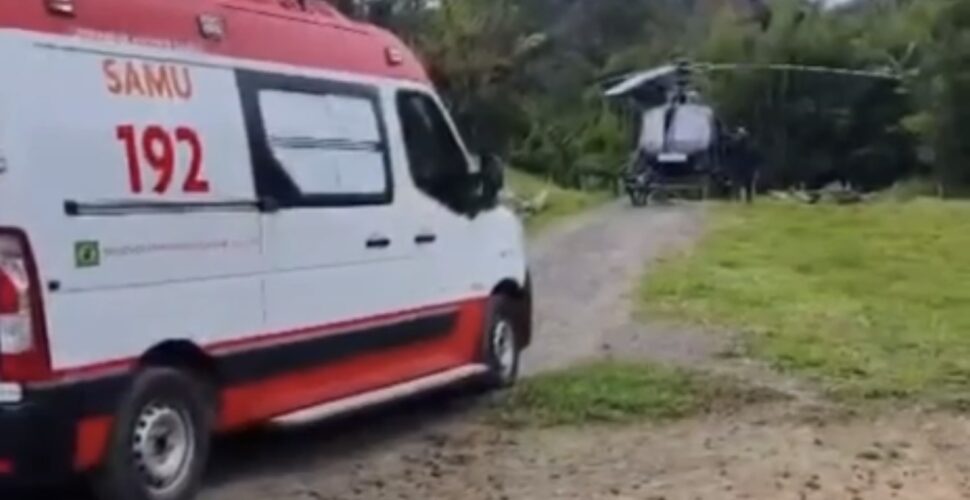 SAMU de Lauro Müller atende idoso em estado grave após queda em Treviso