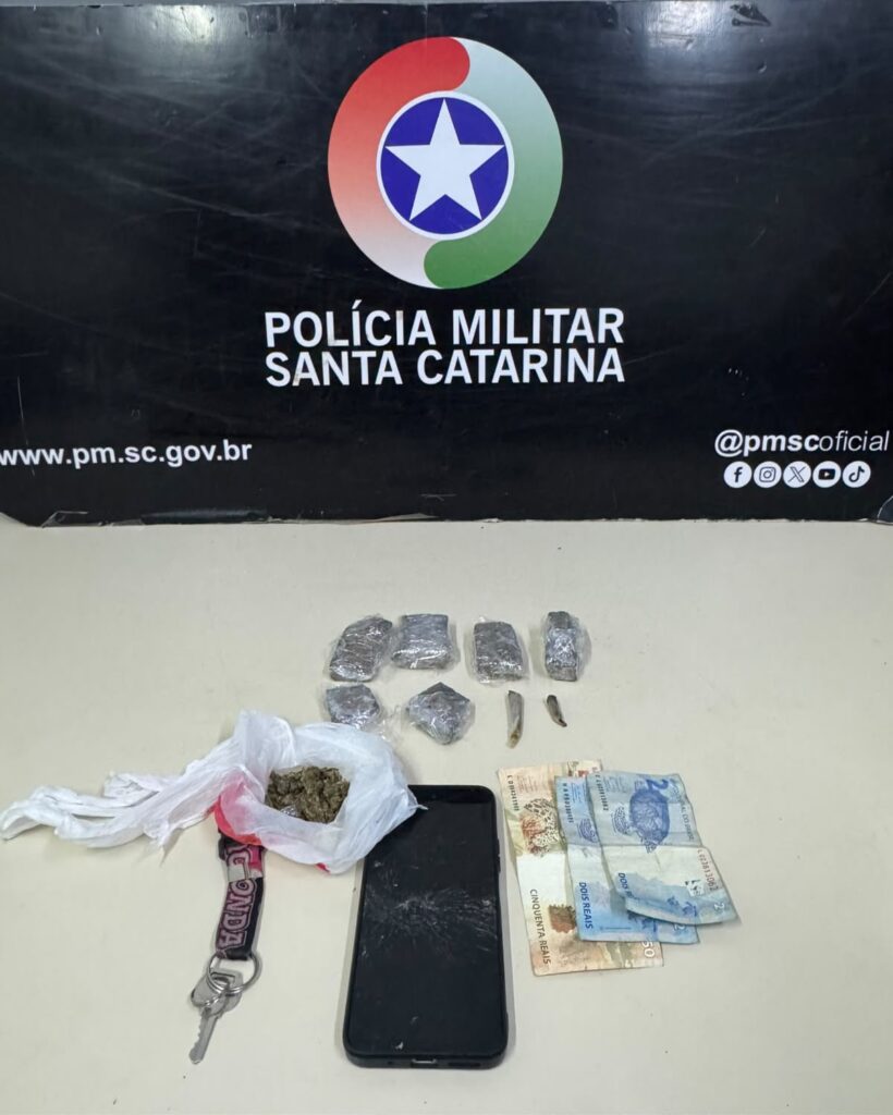 Homem é preso por suspeita de tráfico de drogas em Lauro Müller