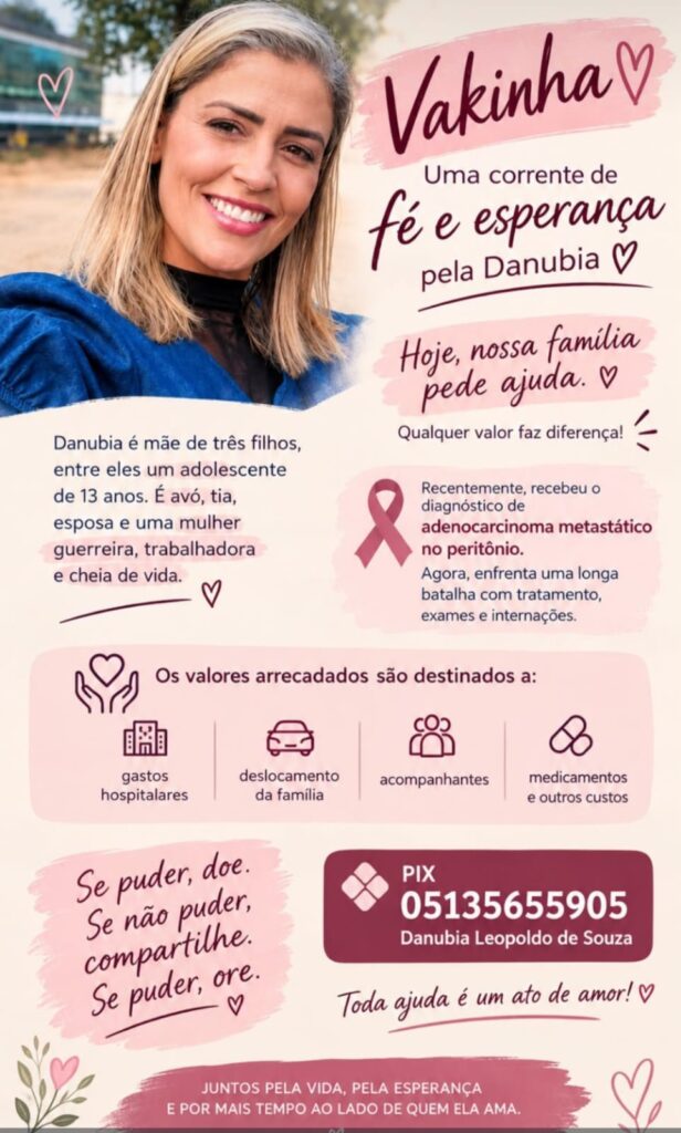 Família de Danubia inicia campanha para ajudar no tratamento contra o câncer