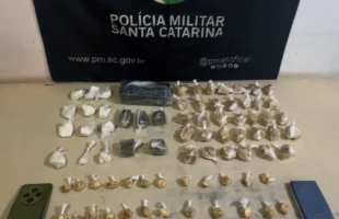 Polícia apreende quase dois quilos de drogas em residência em Araranguá