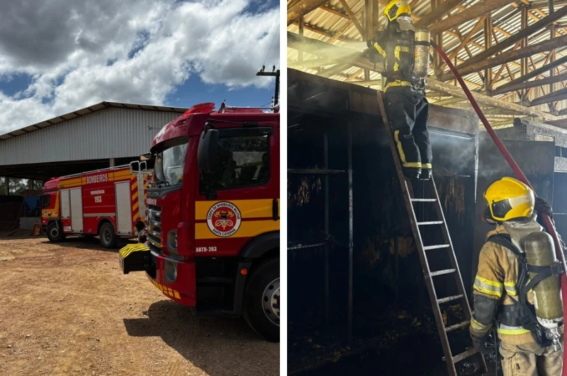 Incêndio em estufa de fumo causa prejuízo de R$ 65 mil em Orleans