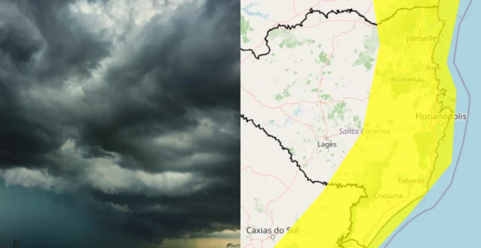 SC tem alertas para temporais e ventos fortes nesta sexta-feira