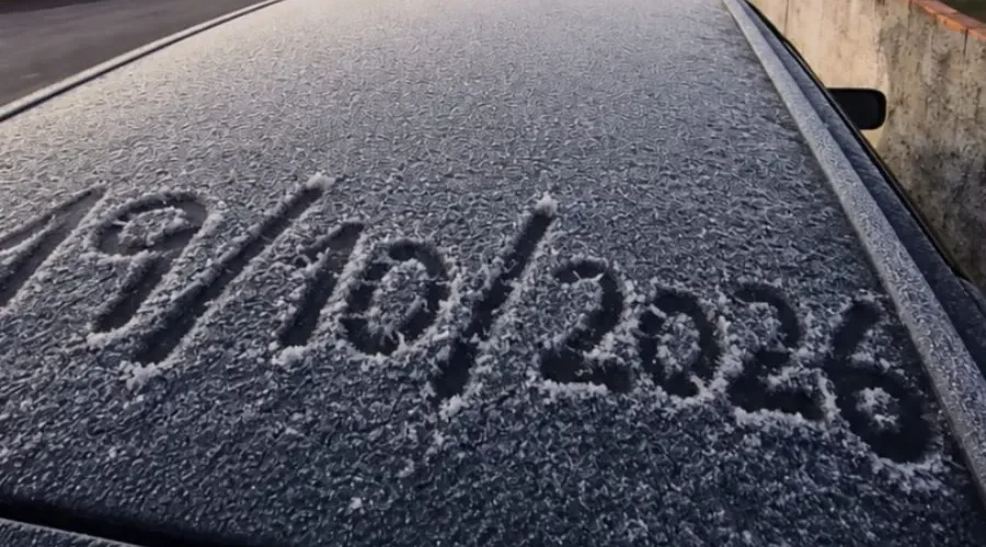 Frio abaixo de zero atinge sete municípios de Santa Catarina nesta segunda-feira